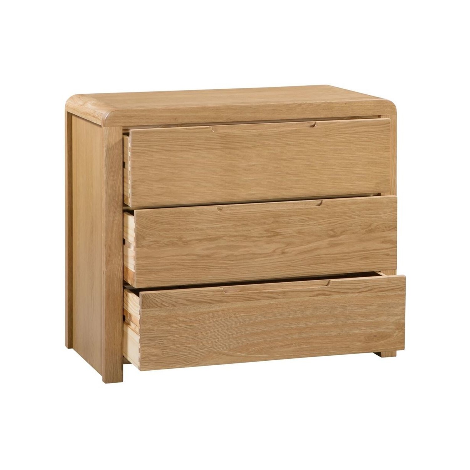 Read more about Curved oak modern chest of 3 drawers julian bowen